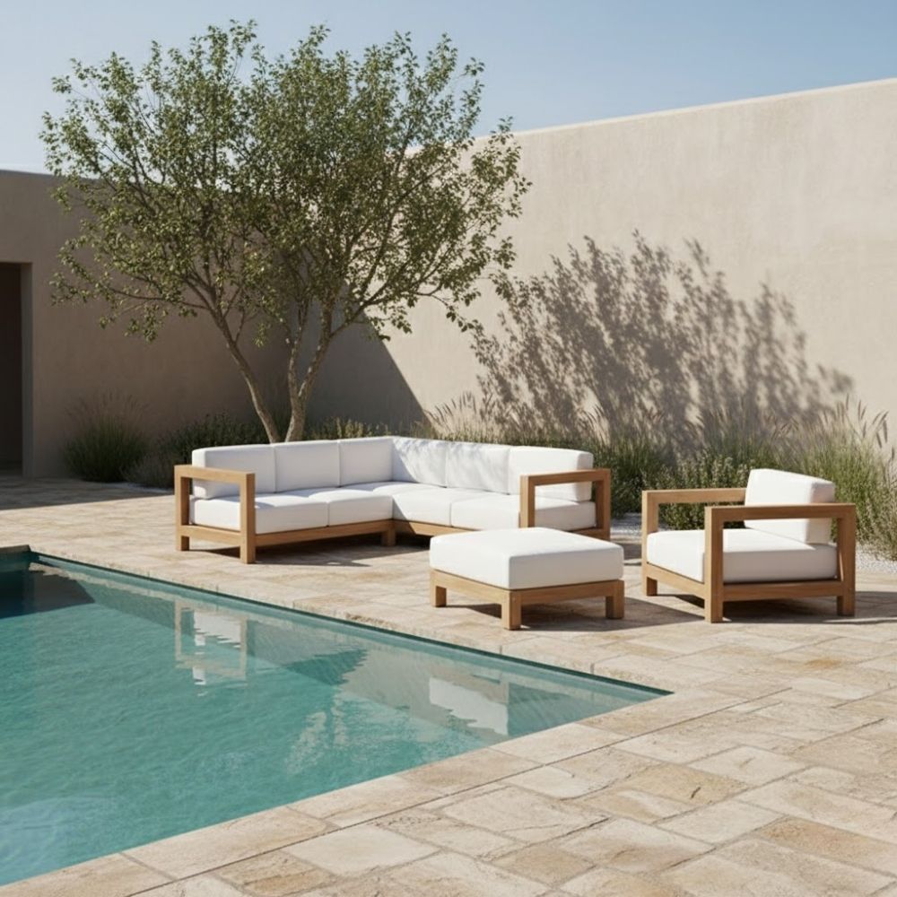 Salamelan Single-Seat Sofa Handcrafted Grade A Teak Wood - Image 5