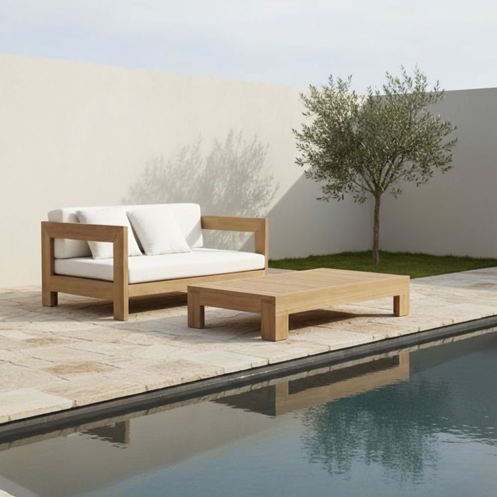 Laybali Teakwood Outdoor Coffee Table – Solid Grade A Teak - Image 4